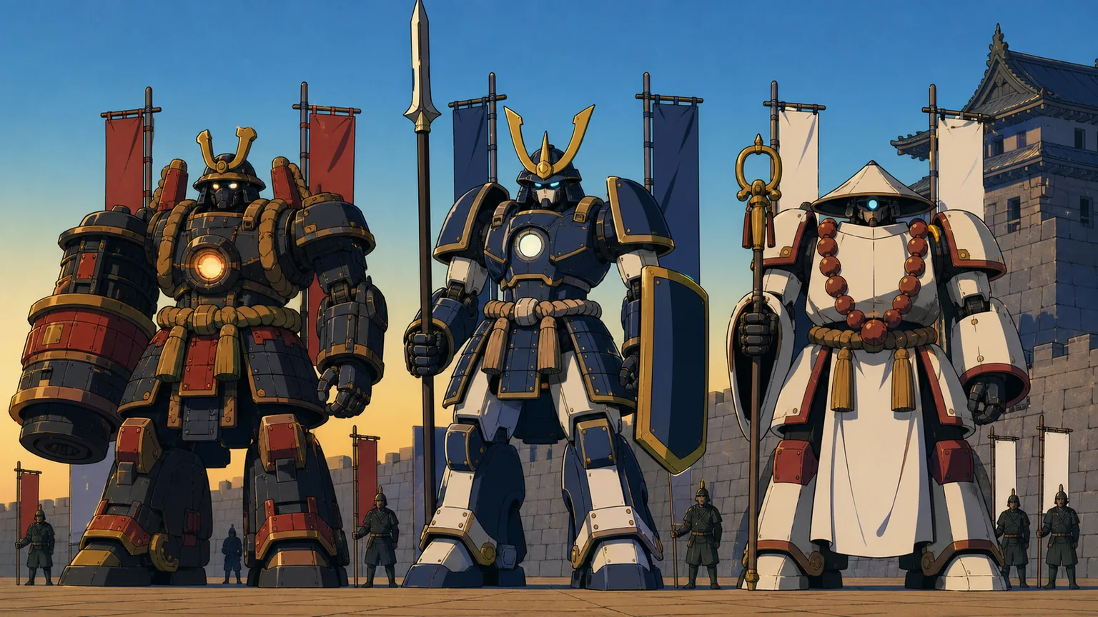 Illustration: Godframes of the Human Factions — Each Camp's Signature Frame