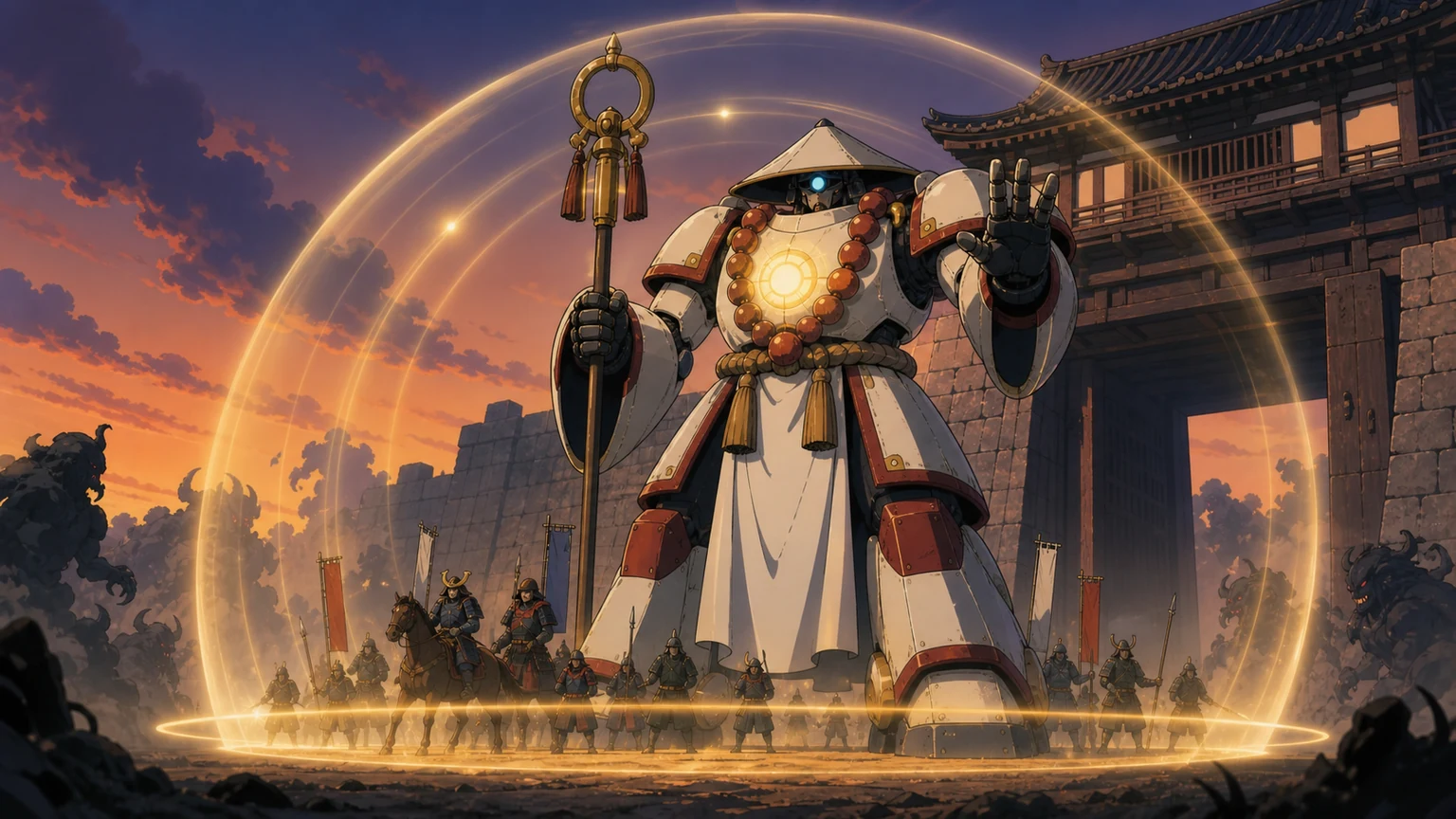 Hiei-ren Innate Art — dharma-power blessing and ward-field emission illustration