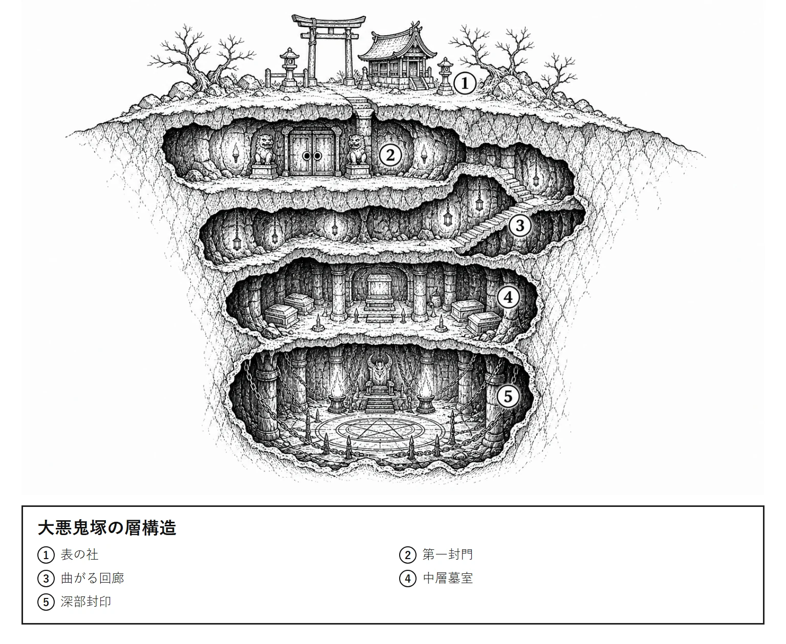 大悪鬼塚の層構造