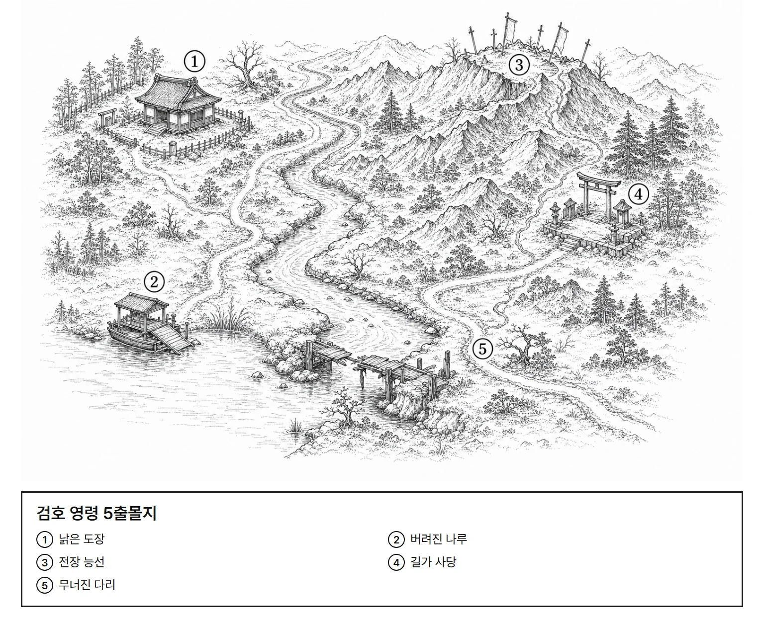 검호 영령 5출몰지