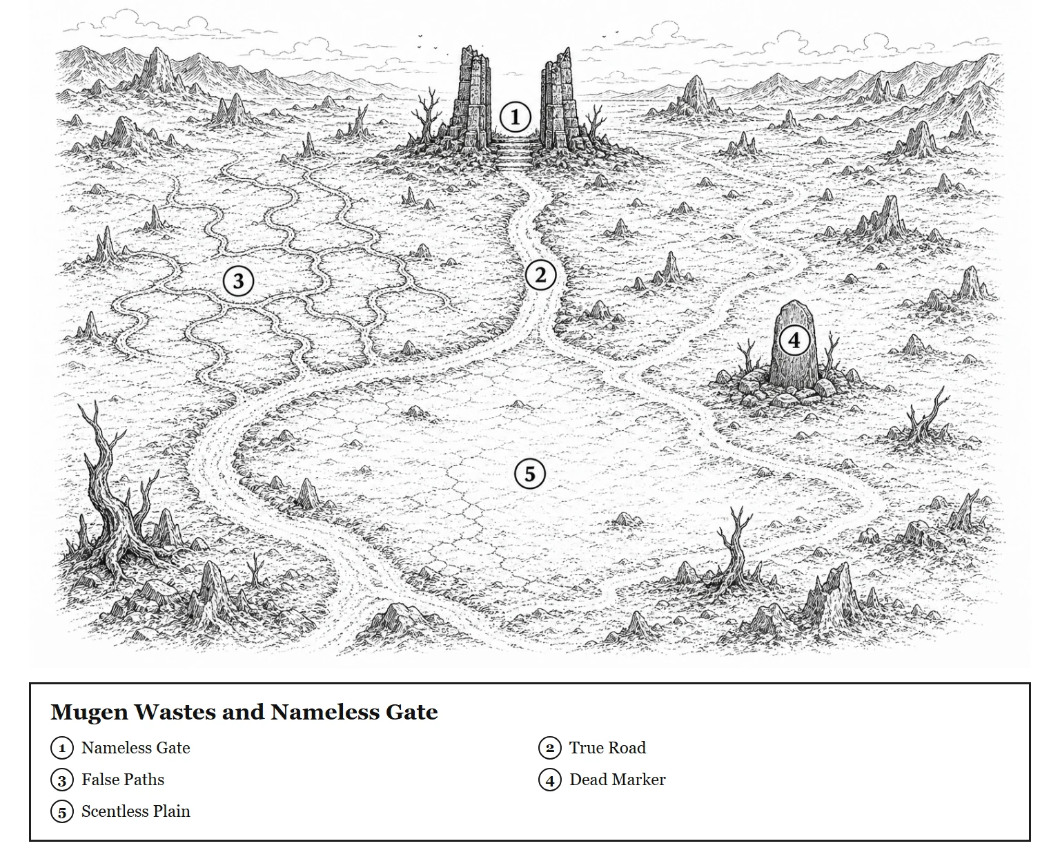 Mugen Wastes and Nameless Gate