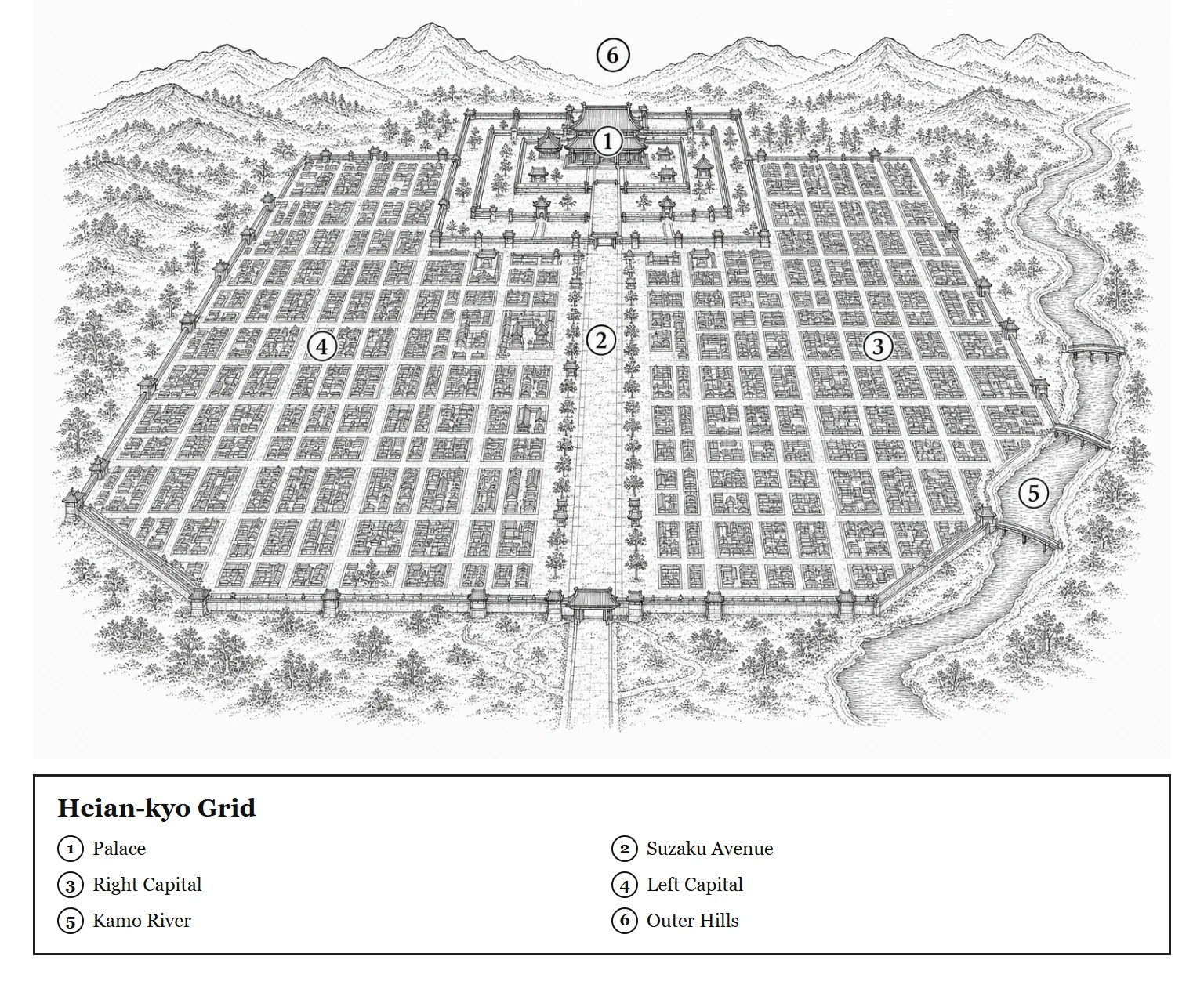 Heian-kyo Grid
