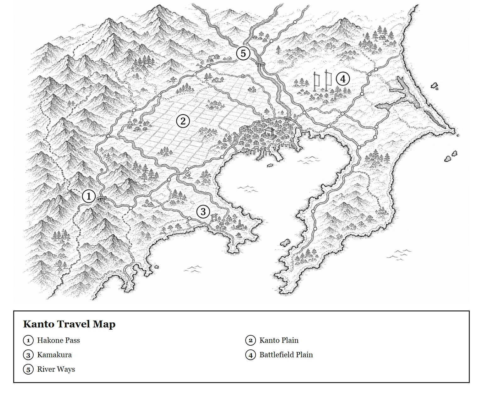 Kanto Travel Map