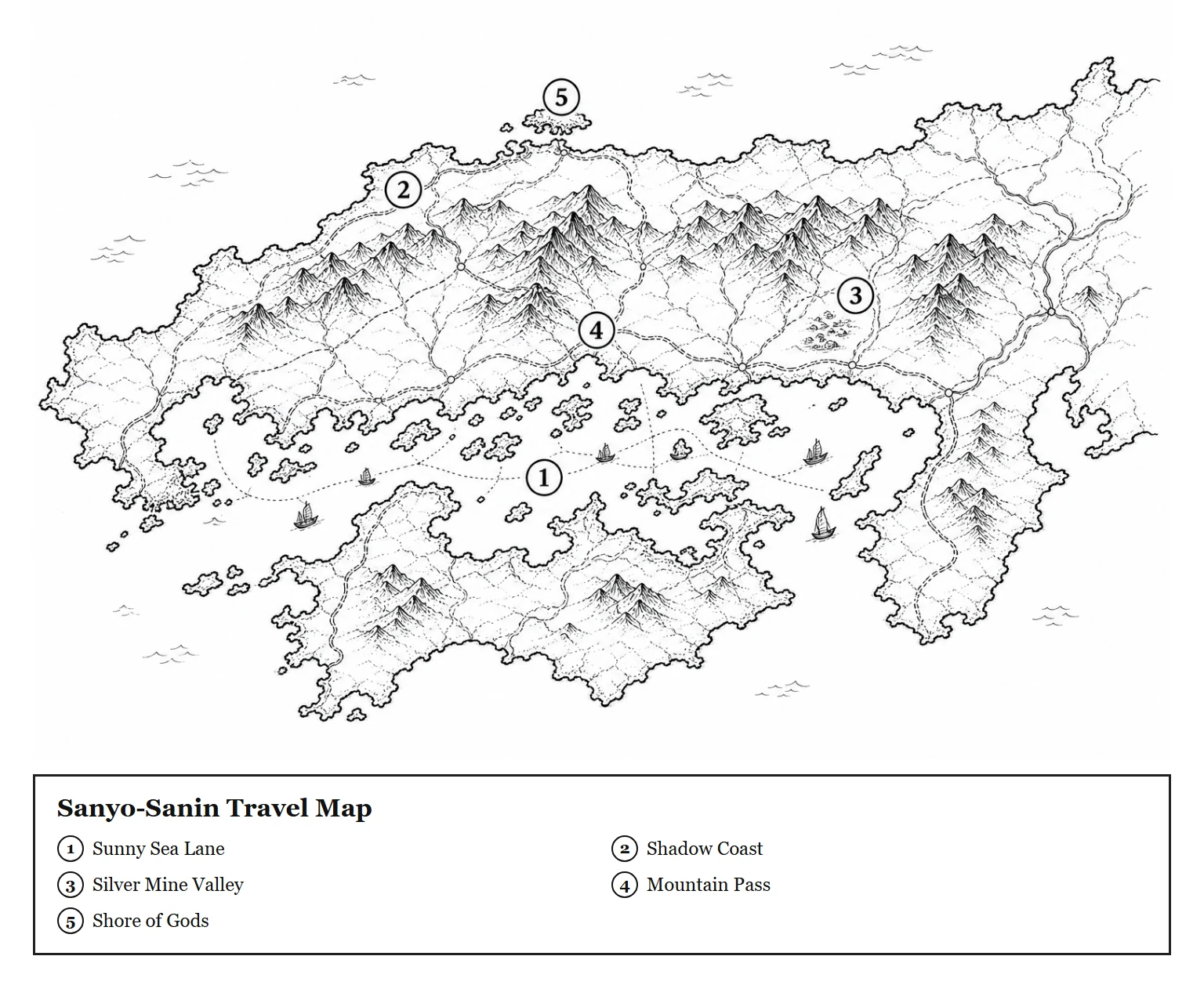 Sanyo-Sanin Travel Map