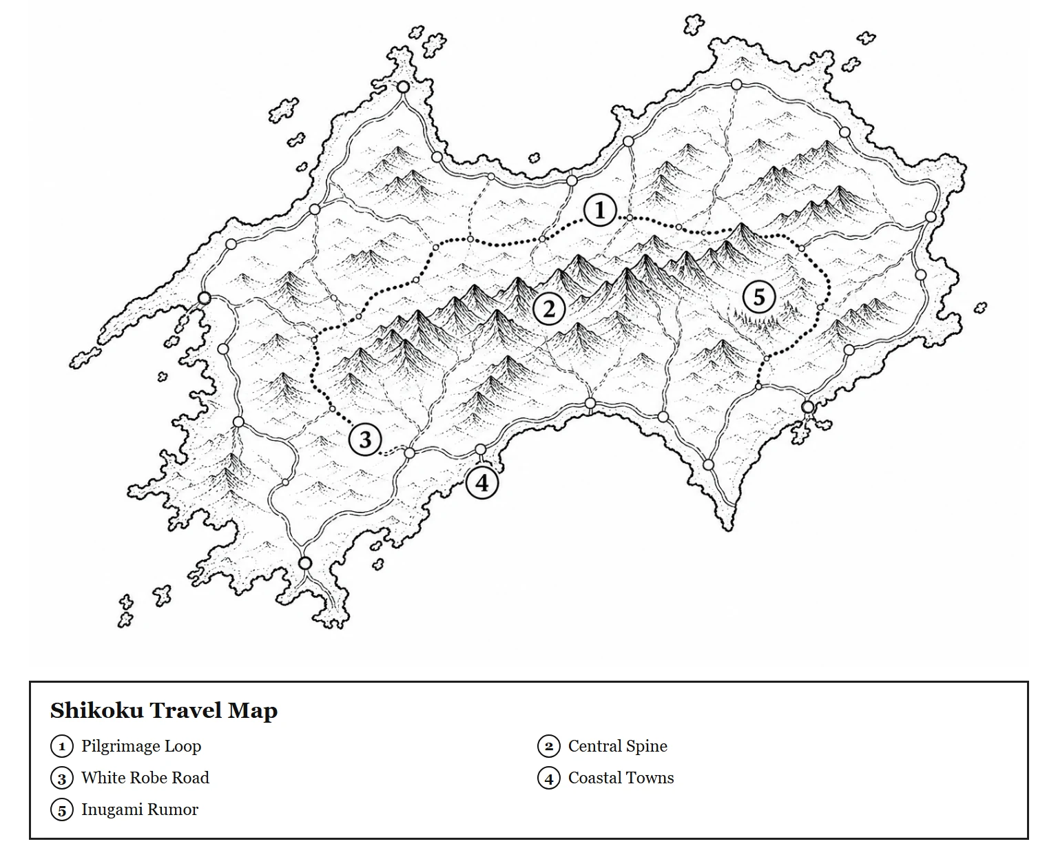 Shikoku Travel Map