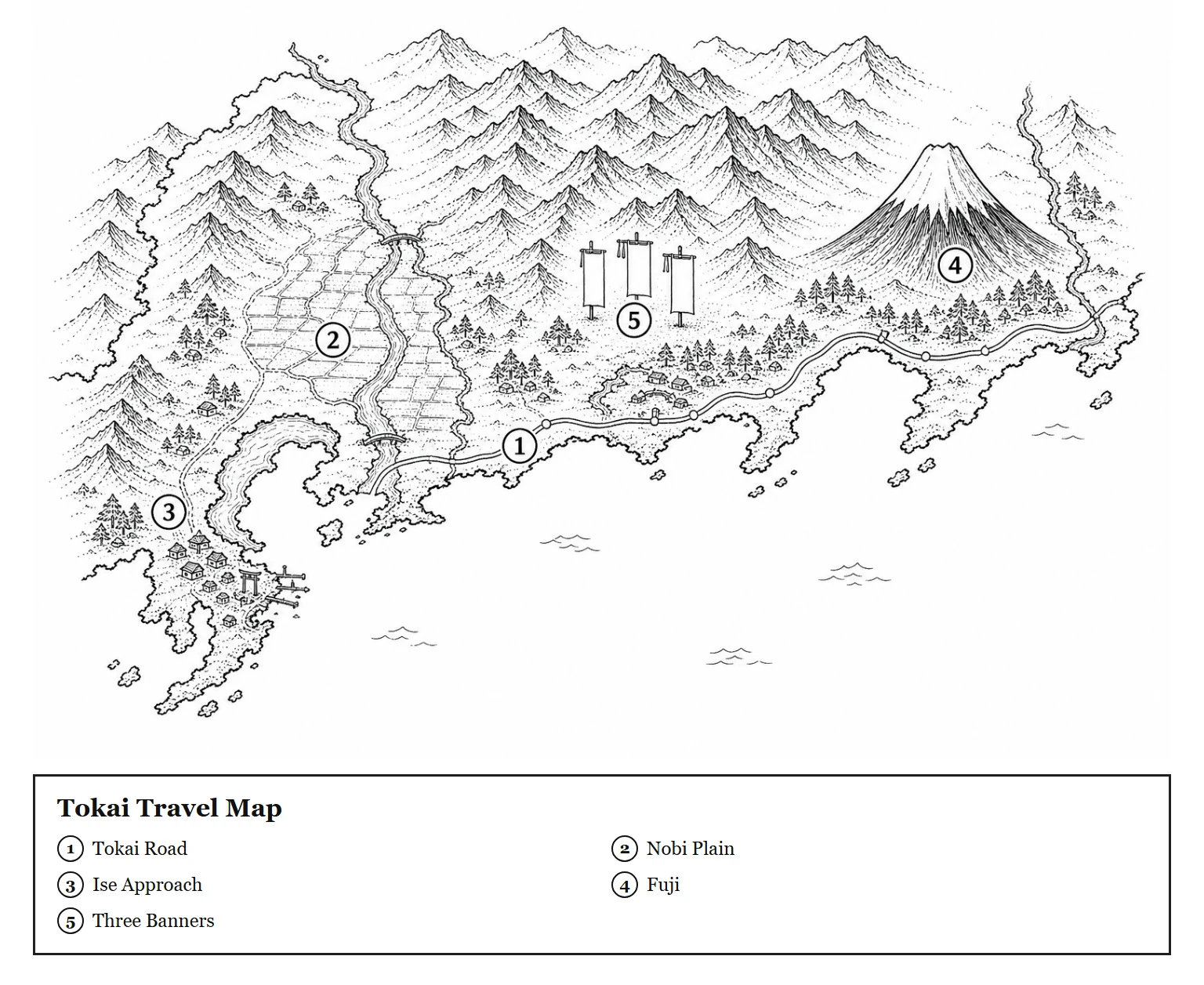 Tokai Travel Map